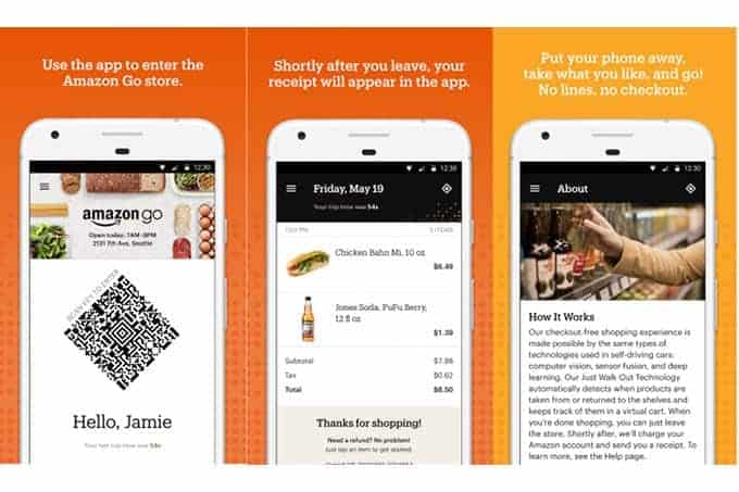 A photo of Amazon Go, Top 10 Mobile App UI of February 2018