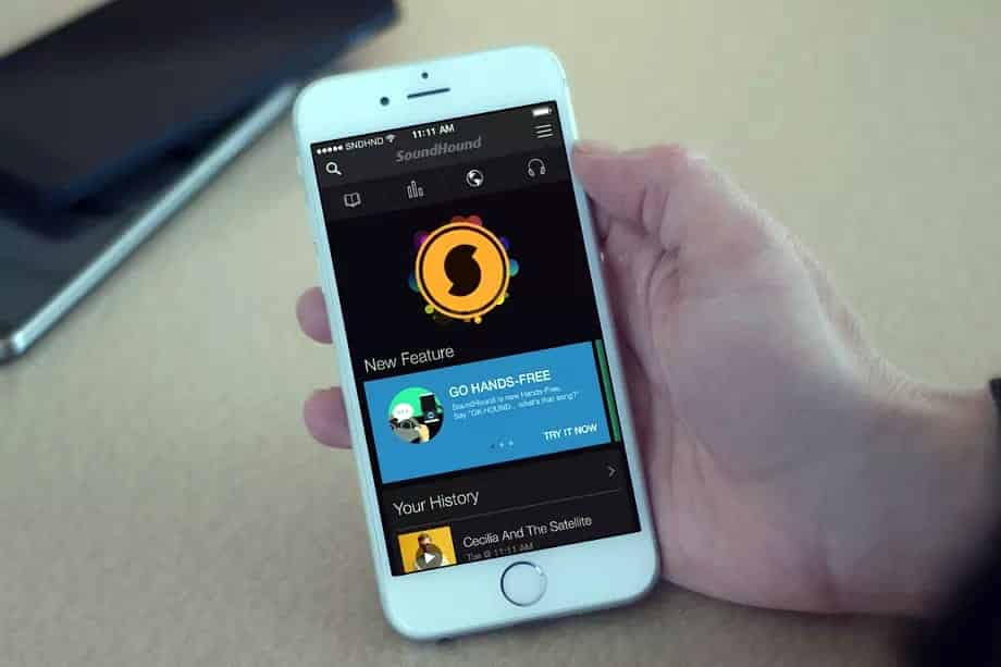 A photo of SoundHound, Top 10 Mobile App UI of February 2018