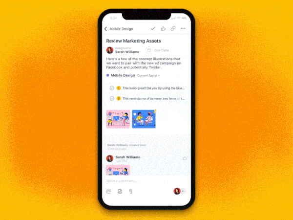 An image of the app concept Asana Proofing – Add Actionable Feedback, top mobile interaction design of Spring 2019